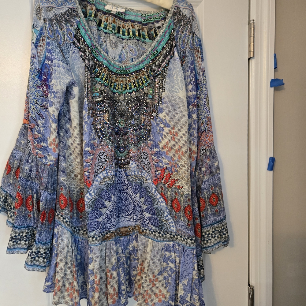 Camilla Kaleidoscope Blue and Green Dress